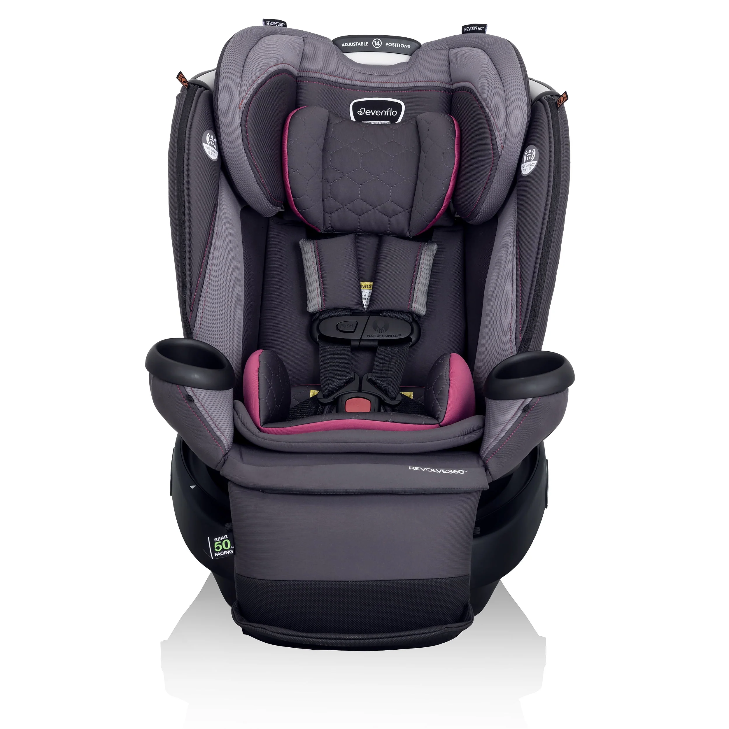 Revolve360 Extend All-in-One Rotational Car Seat with Quick Clean Cover (Revere Gray)