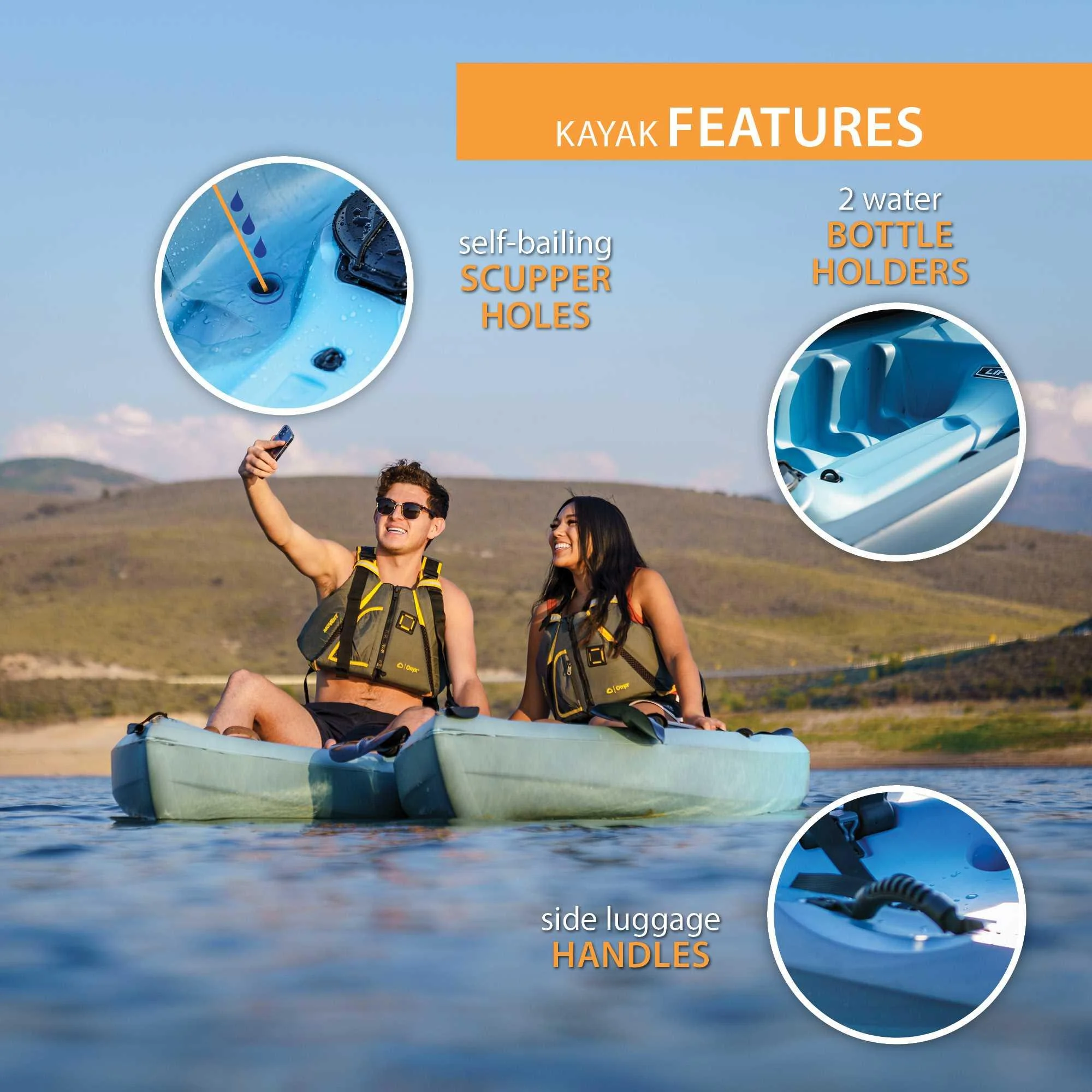 Lifetime Tamarack 100 Sit-On-Top Kayak (Paddle Included) - Arctic Fusion - 91139