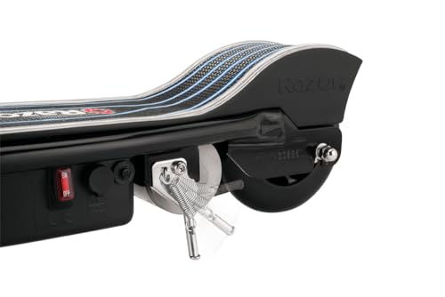 Razor E100 Glow Electric Scooter for Kids Age 8 and Up, LED Light-Up Deck, 8" Air-filled Front Tire, Up to 40 min Continuous Ride Time