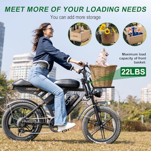 MOVCAN V30 Series Electric Bike for Adults 3000W/1500W/1000W Motor 20" Fat Tire Ebike,37.5MPH/32MPH/28MPH 120/70 Miles,48V 20Ah/31.2/15.6 AH Battery Hydraulic Disc Brake Electric Motorcycle Bike
