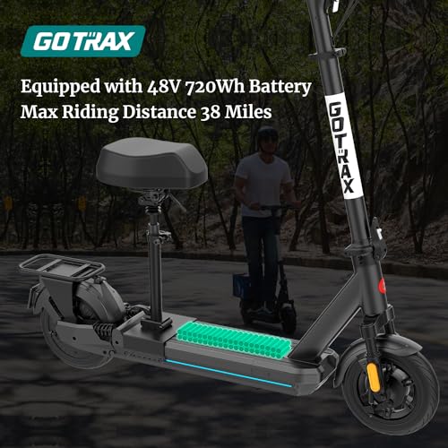 Gotrax Electric Scooter for Adult, 350/500W Motor, Max 18/38 Mile and 20MPH Speed,10" Pneumatic Tire, 36V/48V Big Battery All Aluminum Body, Large LED Display Foldable Commuting E Scooter for Adult