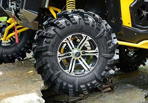 SuperATV Intimidator UTV / ATV Mud Tire for RZR, X3, General, Maverick, Ranger, Rock & All Terrain UTV Mud Tire | 26.5x10-14 | 2" Tread Depth | 6 Ply Ratings