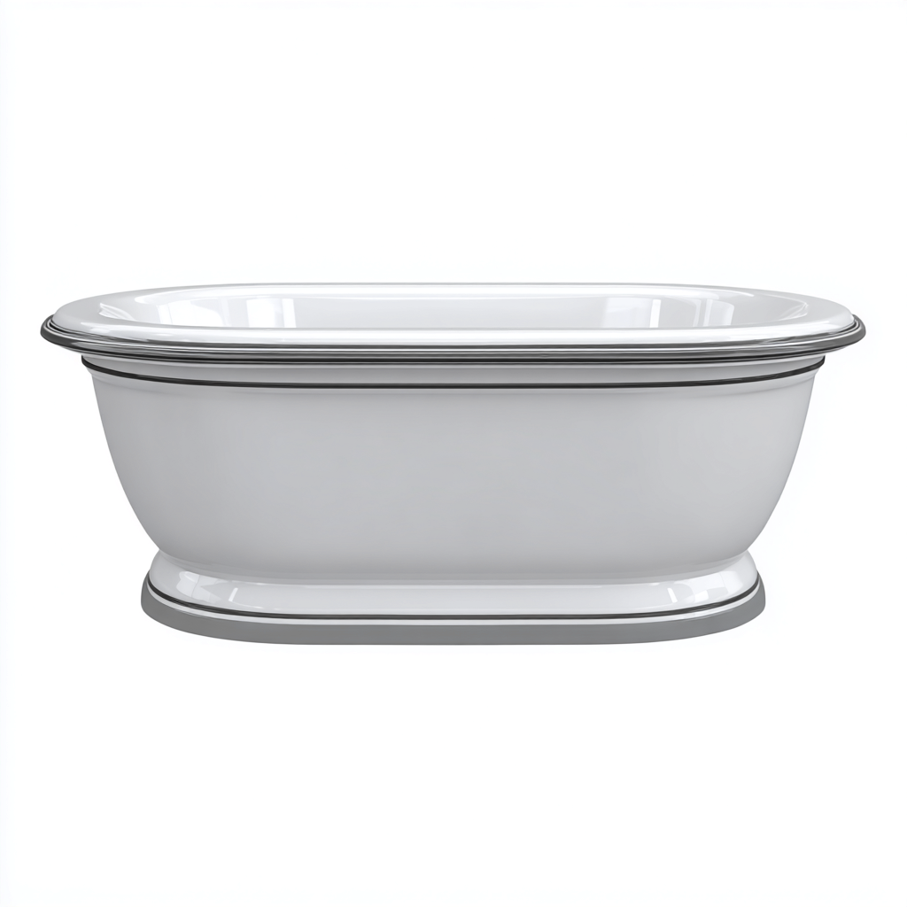 Bañera exenta acrílica 175x78x60 cm - blanca - diseño clásico con base-Javoraiahouse