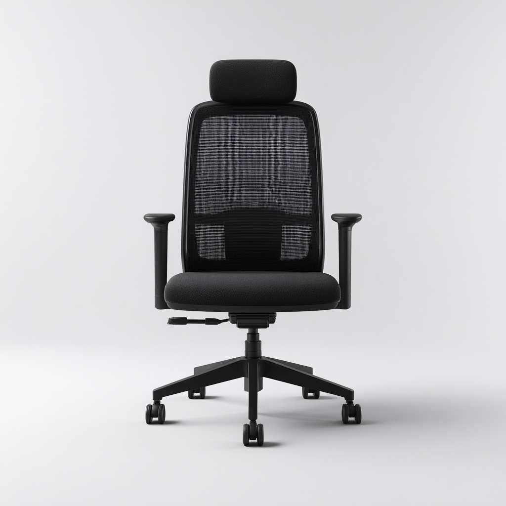 Sillas de oficina ergonómica 68x68x125 cm - negro - diseño ajustable-Javoraiahouse
