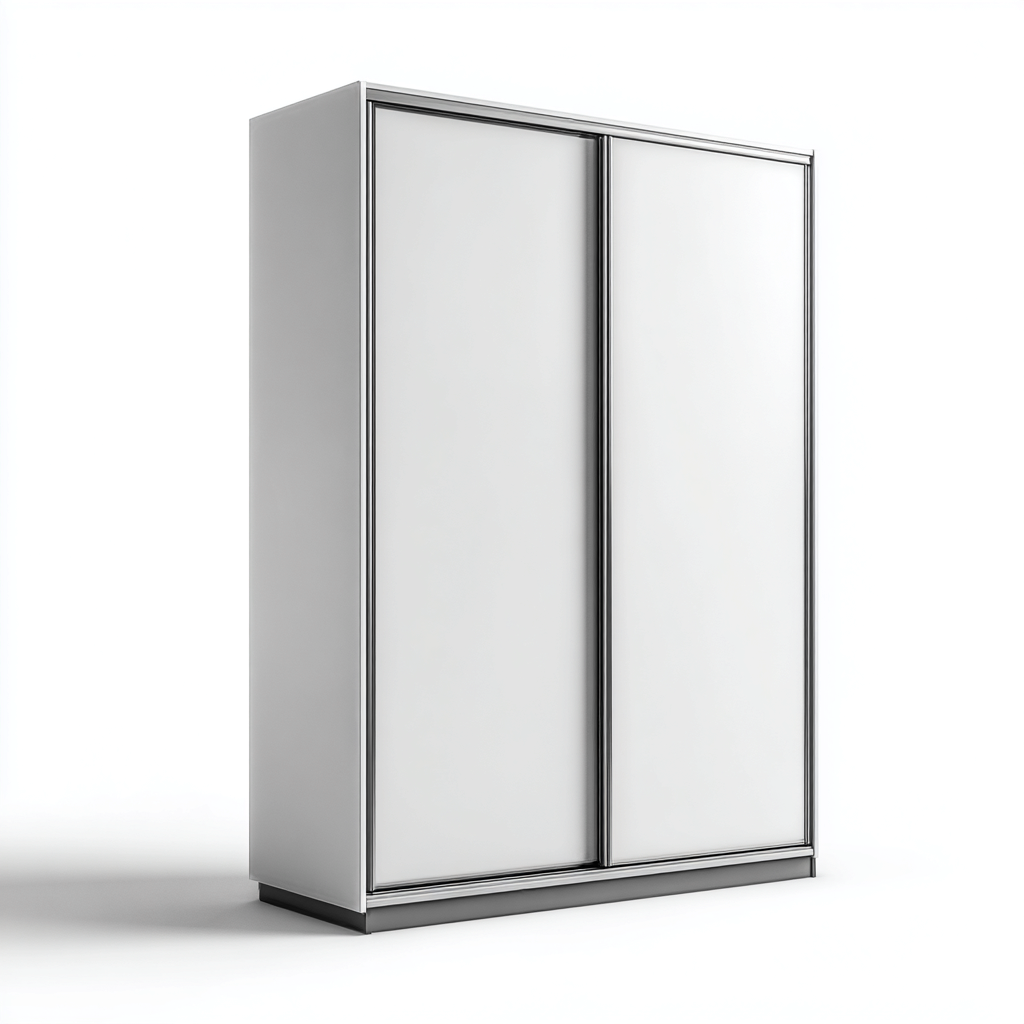 Armario madera 120x60x200 cm blanco - diseño moderno con puertas correderas-Javoraiahouse