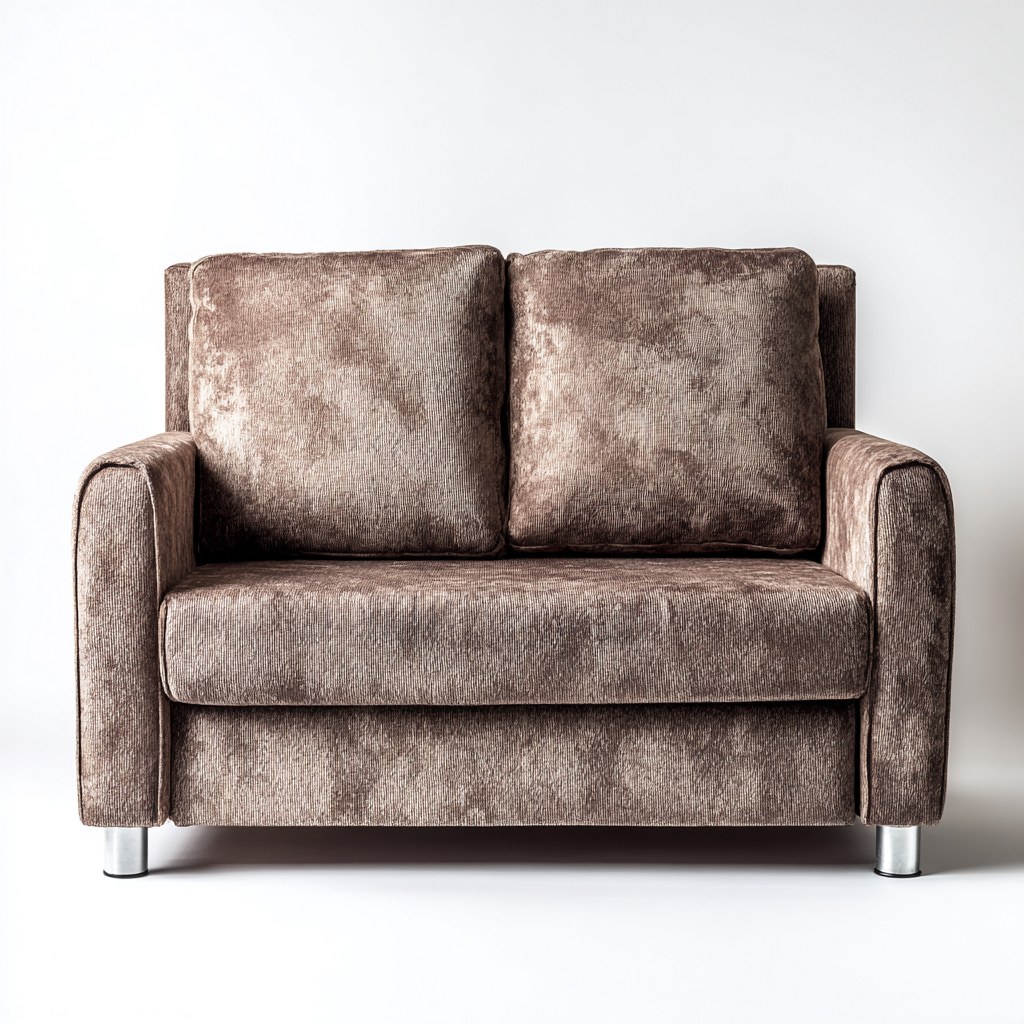 Sofá de 2 plazas tela 150x84x86 cm - marrón - diseño moderno-Javoraiahouse