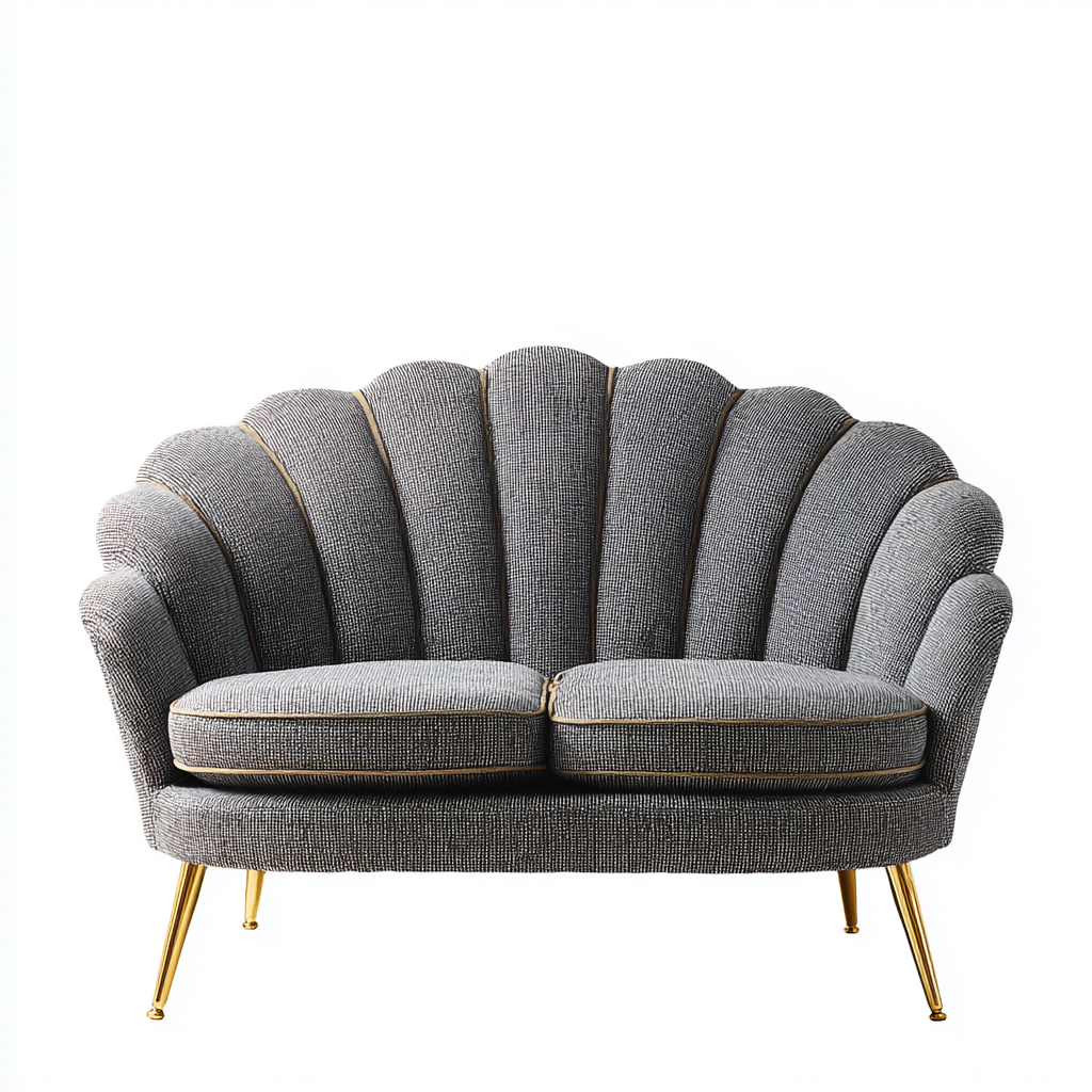 Sofás de 2 plazas tapizado 150x80x85 cm - gris - diseño clásico-Javoraiahouse