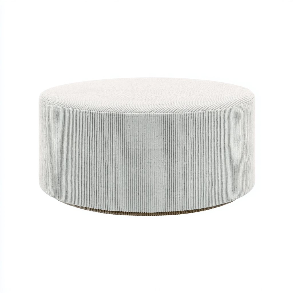 Reposapiés tapizado 80x80x35 cm - gris claro - diseño moderno para salón-Javoraiahouse