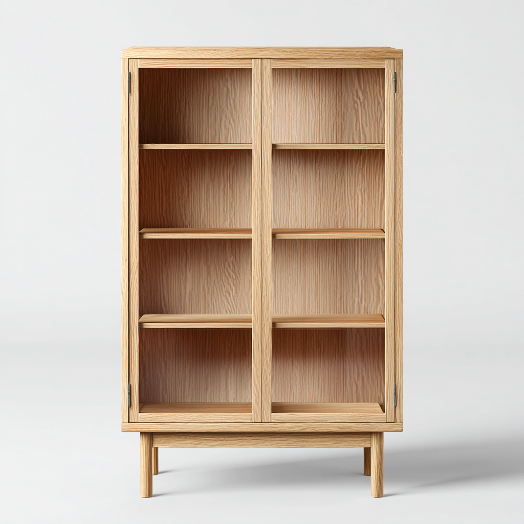 Estantería madera maciza 80x35x150 cm color natural diseño clásico-Javoraiahouse