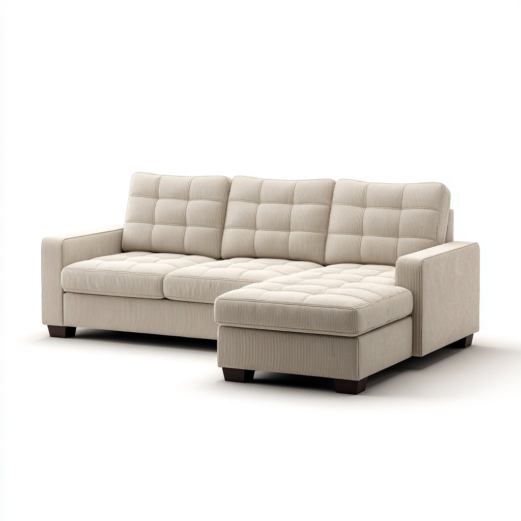 Sofá rinconero tapizado 268x162x88 cm - beige - diseño moderno para salón-Javoraiahouse