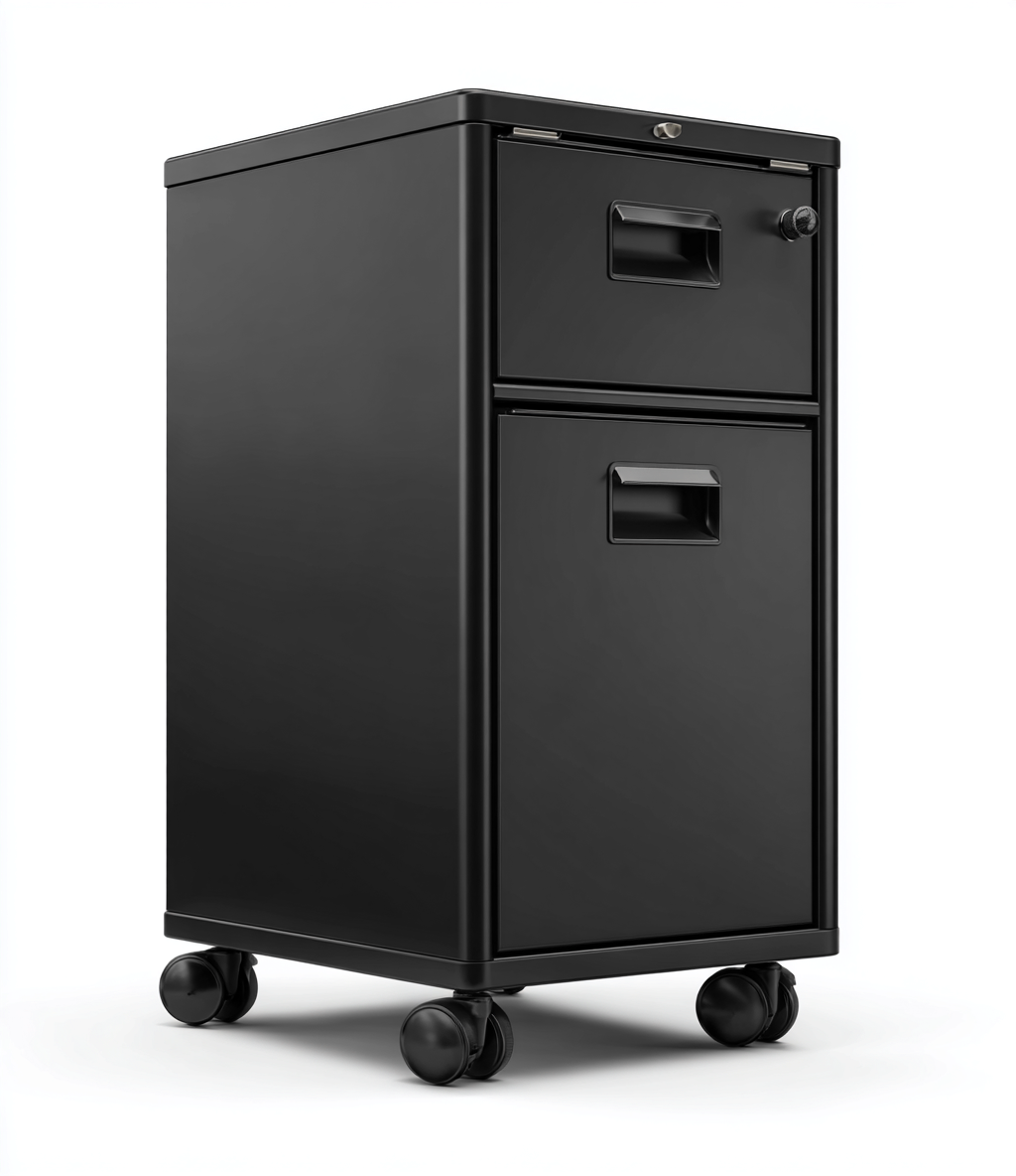 Archivadores metálico con cajones 40x42x65 cm - negro - diseño compacto-Javoraiahouse