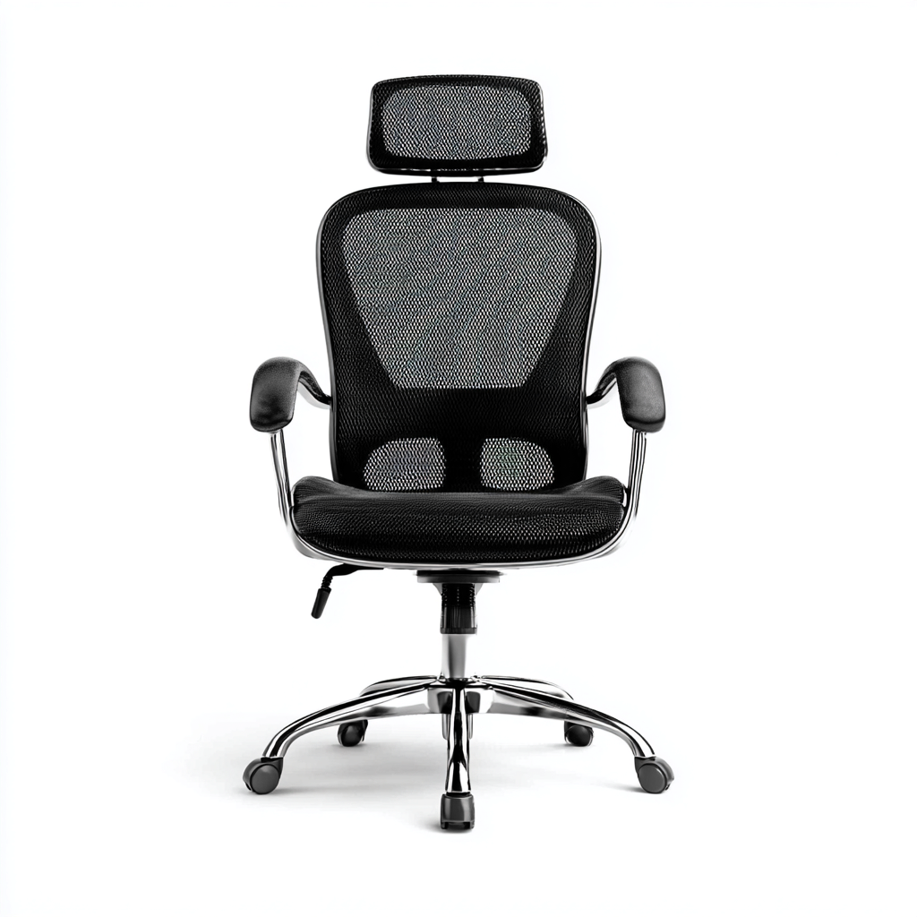 Silla de oficina malla 60x60x120 cm negro diseño ergonómico-Javoraiahouse