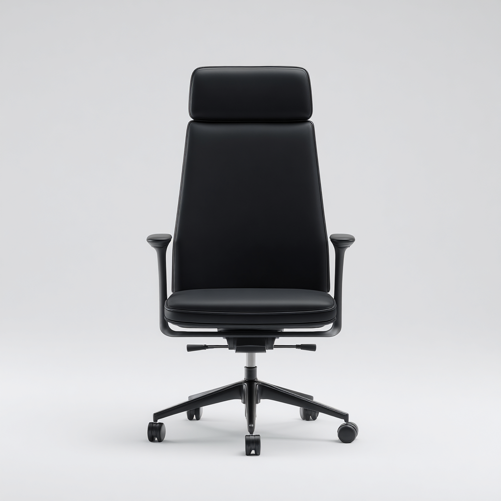 Sillas de oficina tapizado liso con reposacabezas 65x68x118 cm - negro - diseño ejecutivo-Javoraiahouse