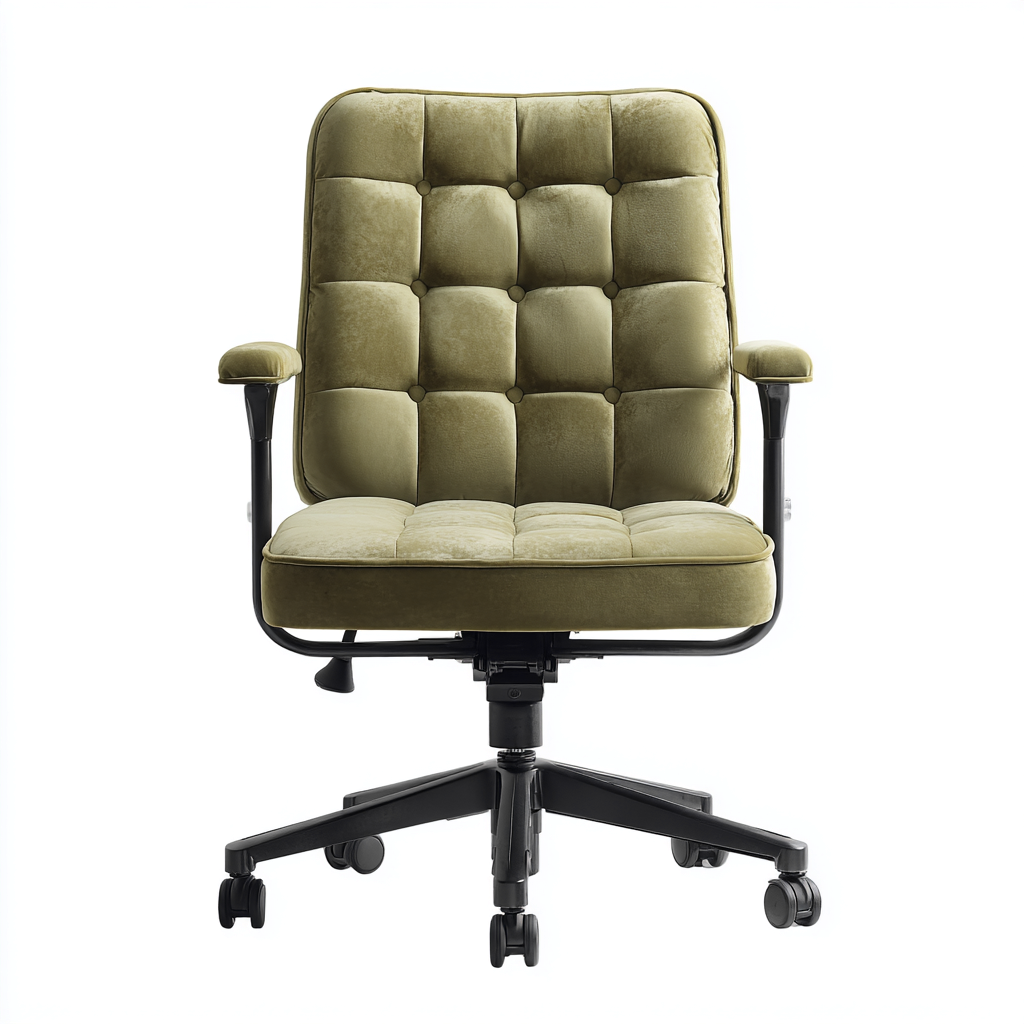 Sillas de oficina tapizada 65x60x105 cm verde - diseño moderno-Javoraiahouse