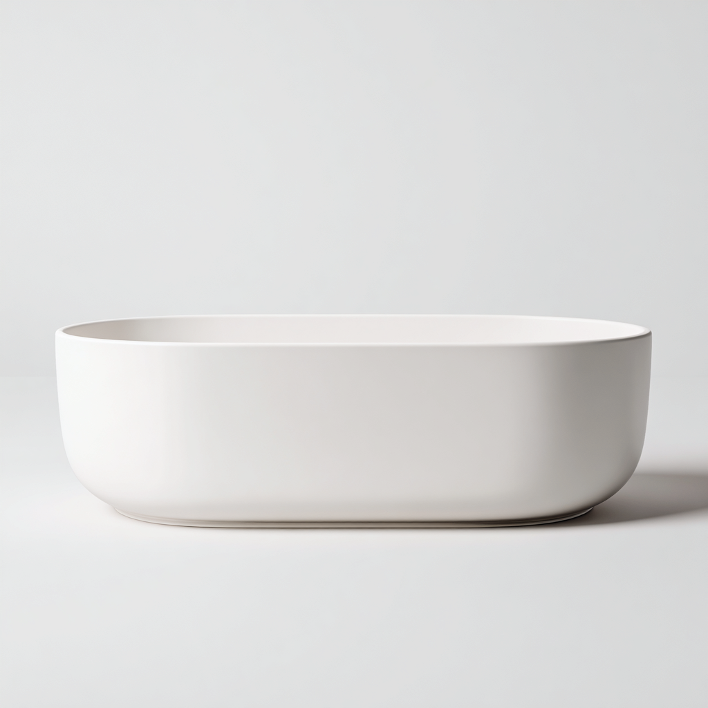 Bañera independiente 168x78x56 cm - blanca - diseño moderno minimalista para baño-Javoraiahouse