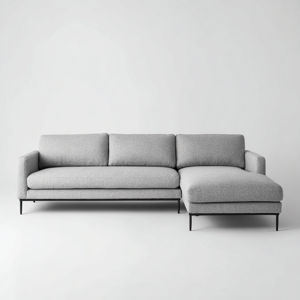 Sofá rinconero tela 285x165x86 cm - gris claro - diseño moderno-Javoraiahouse