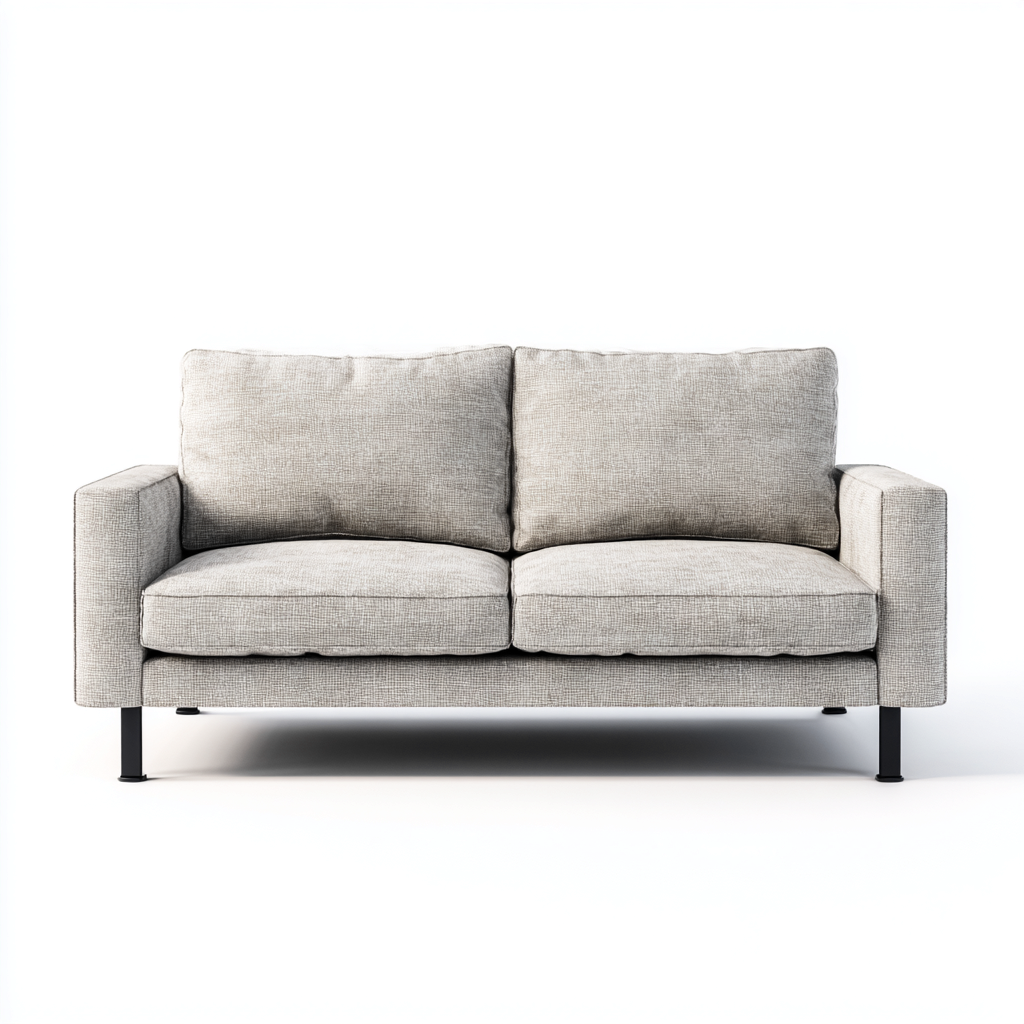 Sofá de 2 plazas - Tela - 160x85x80 cm - Gris claro - Diseño moderno-Javoraiahouse