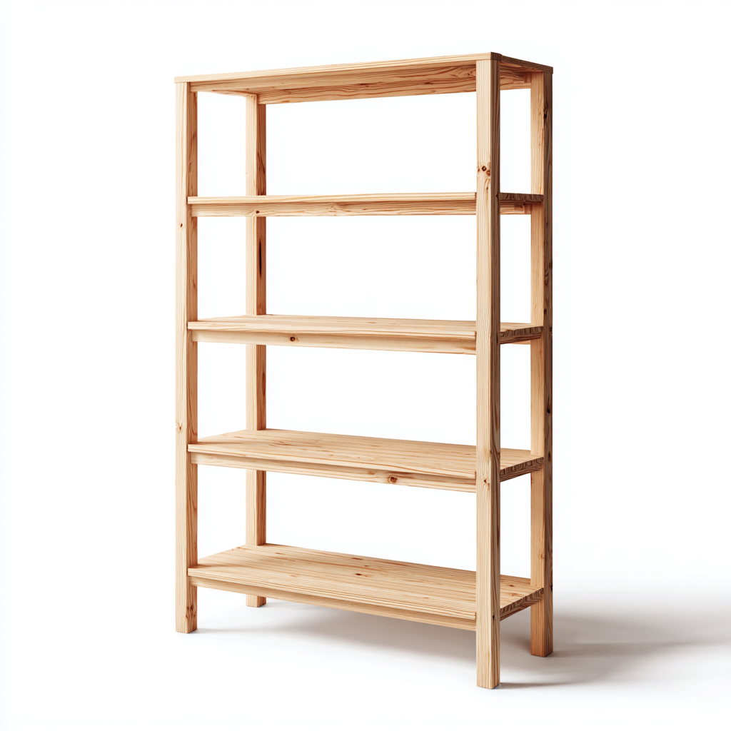 Estanterías de madera 80x30x150 cm - pino natural - diseño minimalista-Javoraiahouse