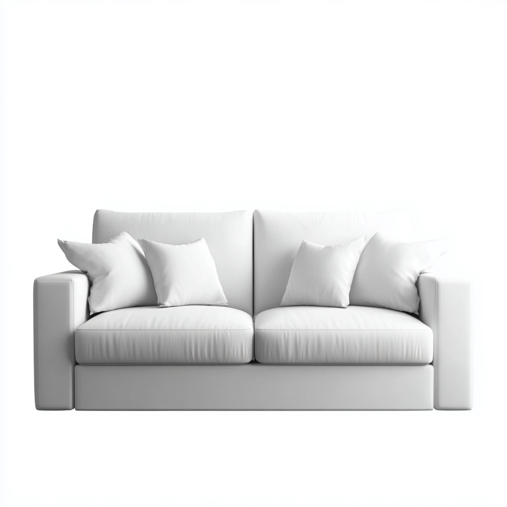 Sofá de 2 plazas tapizado 180x90x85 cm - blanco - diseño moderno para salón-Javoraiahouse