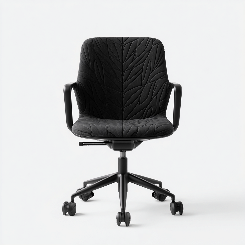 Sillas de oficina tapizado acolchado 60x60x90 cm - negro - diseño moderno-Javoraiahouse