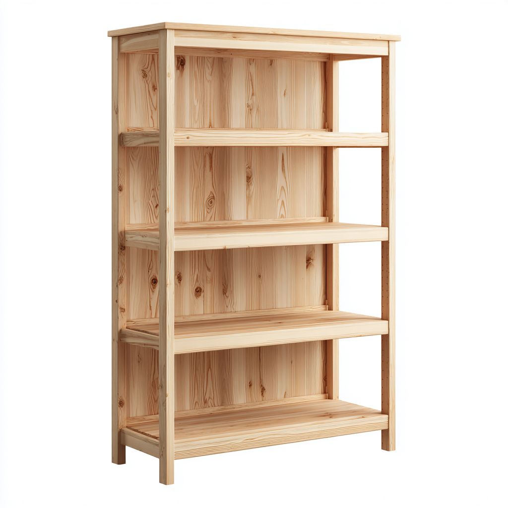 Estanterías madera maciza 80x30x160 cm natural diseño nórdico-Javoraiahouse