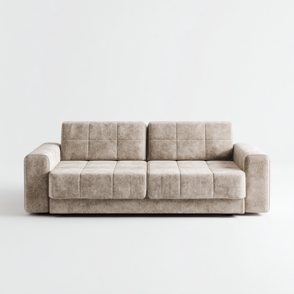 Sofá de 2 plazas tapizado 185x92x86 cm - beige - diseño moderno para salón-Javoraiahouse