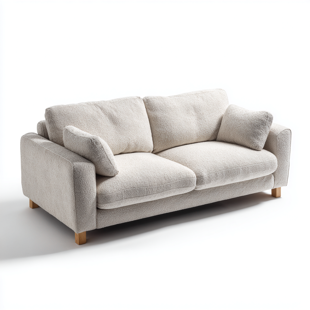 Sofá de 2 plazas tela 168x95x86 cm - blanco roto - estilo acogedor-Javoraiahouse