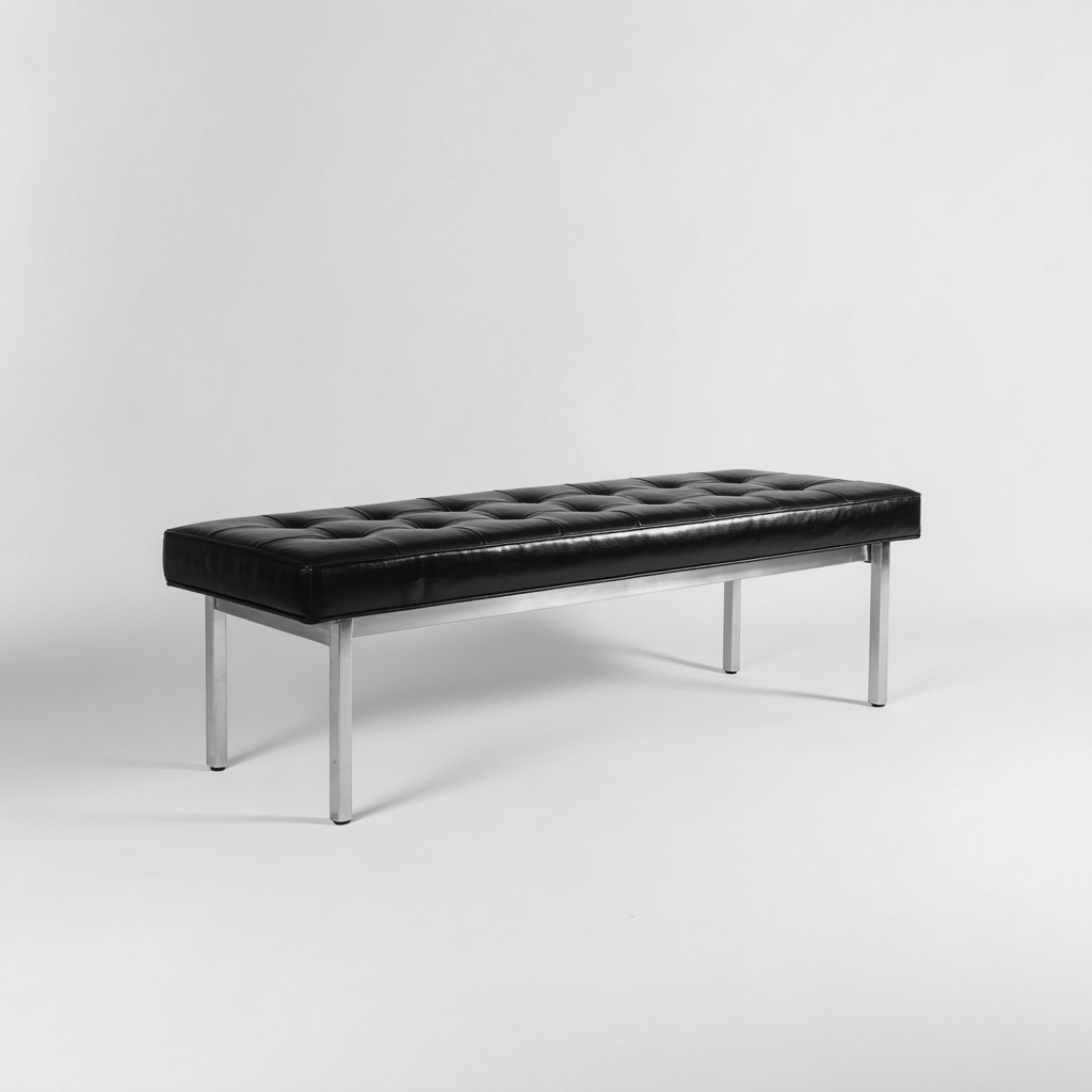 Bancos de dormitorio tapizado 130x42x46 cm negro - diseño moderno-Javoraiahouse