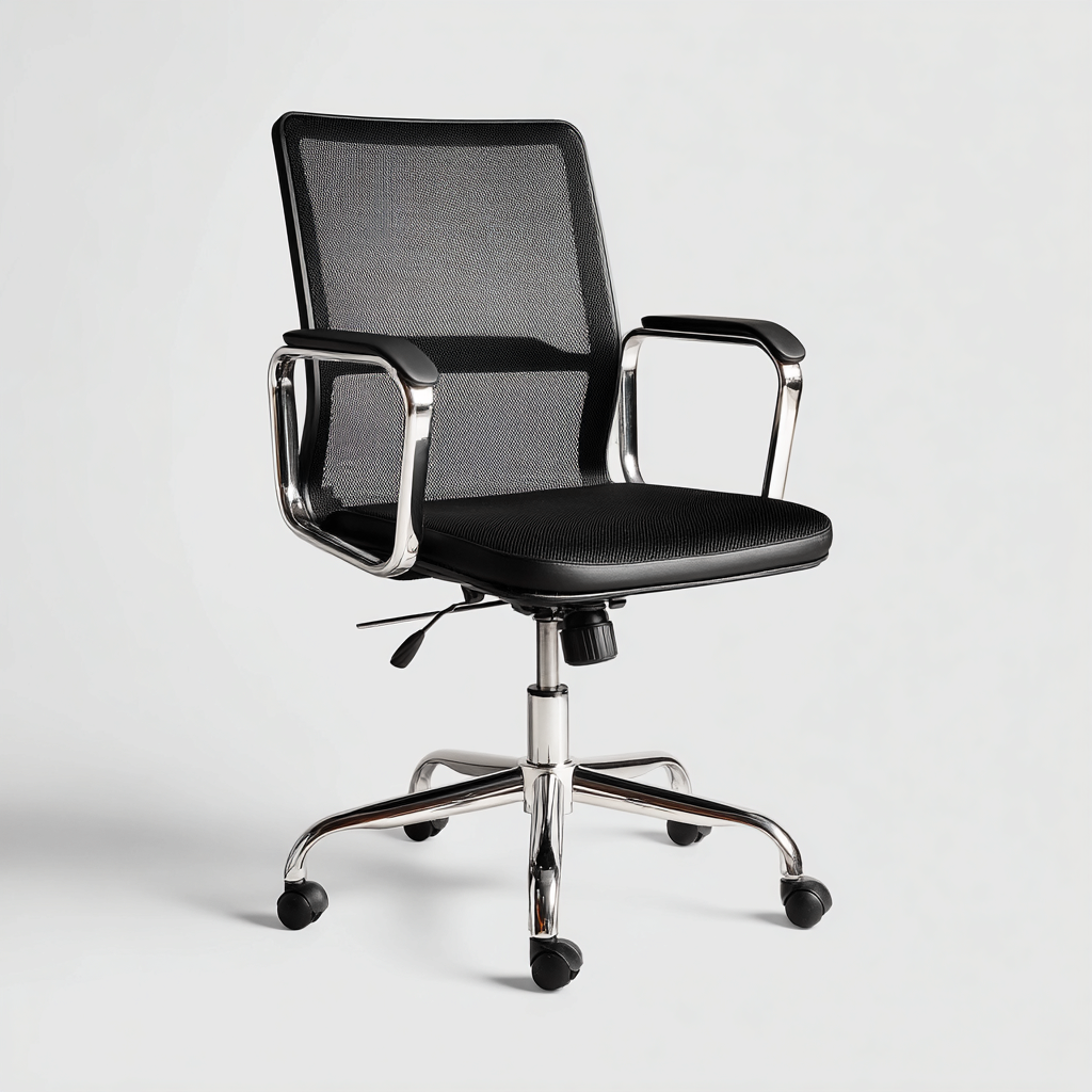 Sillas de oficina respaldo de malla 60x60x95 cm negro para escritorio - diseño ergonómico-Javoraiahouse
