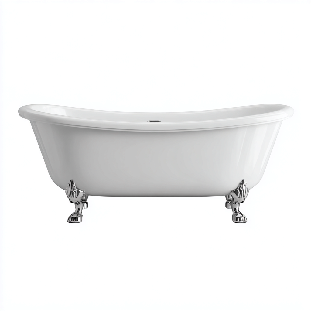 Bañera con patas acrílica 168x72x79 cm - blanco - para baño estilo clásico-Javoraiahouse