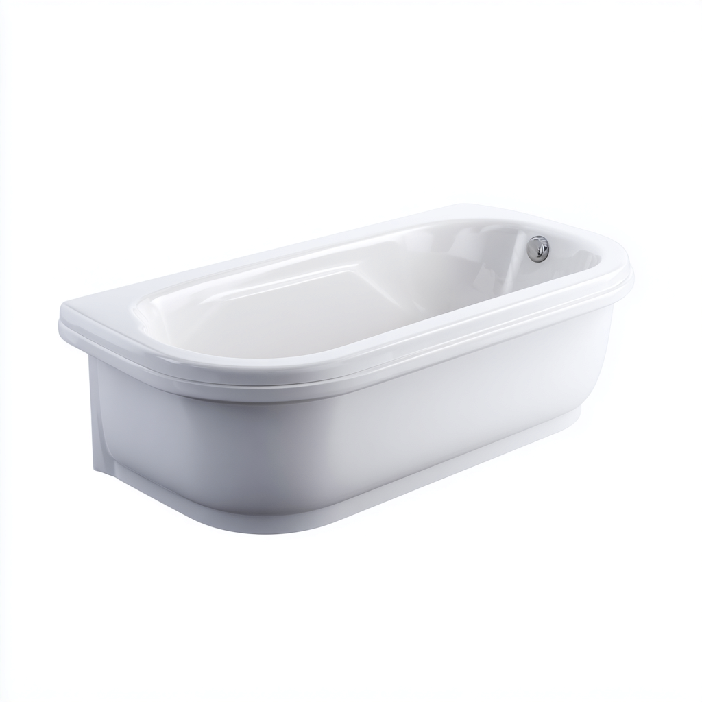 Bañera encastrable acrílica 160x70x55 cm blanco diseño funcional-Javoraiahouse