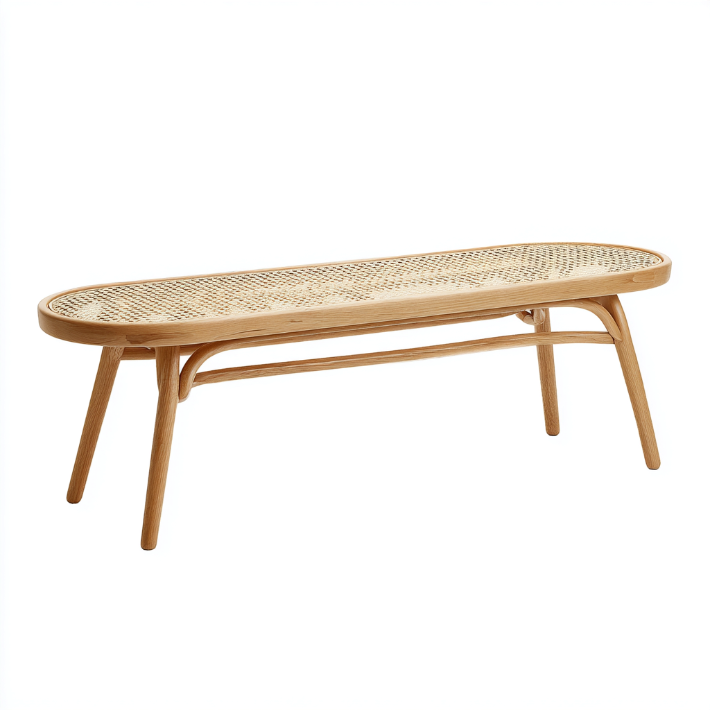 Bancos de dormitorio de madera diseño natural 118x38x46 cm - beige-madera - estructura ligera y resistente-Javoraiahouse