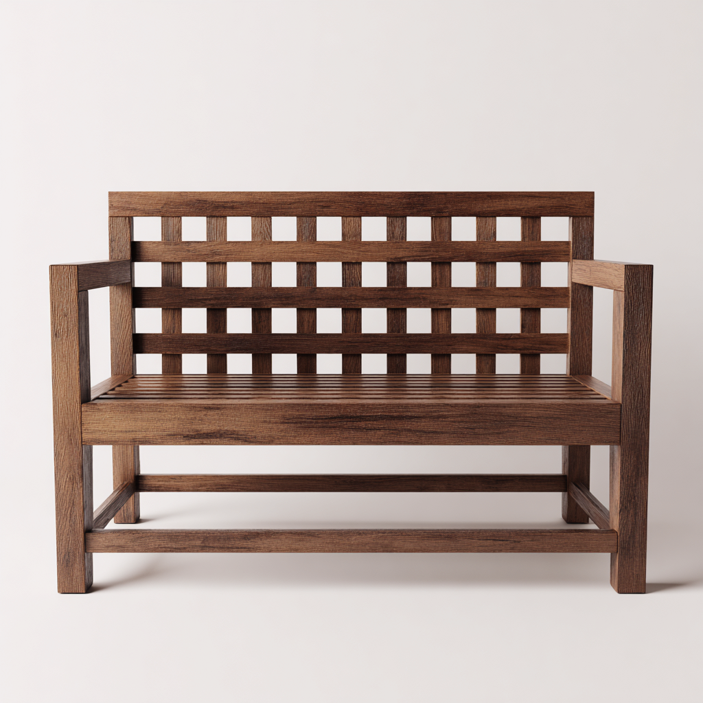Sofás cama madera maciza 120x60x85 cm - marrón oscuro - diseño rústico para salón-Javoraiahouse
