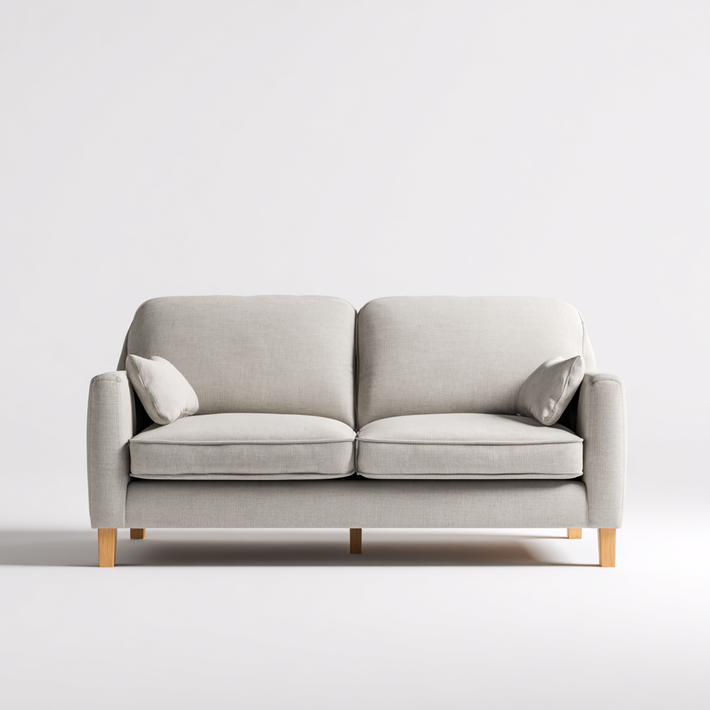 Sofás de 2 plazas tapizado 165x85x88 cm - gris claro - diseño moderno-Javoraiahouse