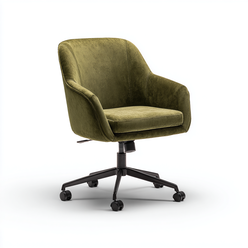 Sillas de oficina tapizado aterciopelado 60x62x86 cm - verde - diseño moderno-Javoraiahouse