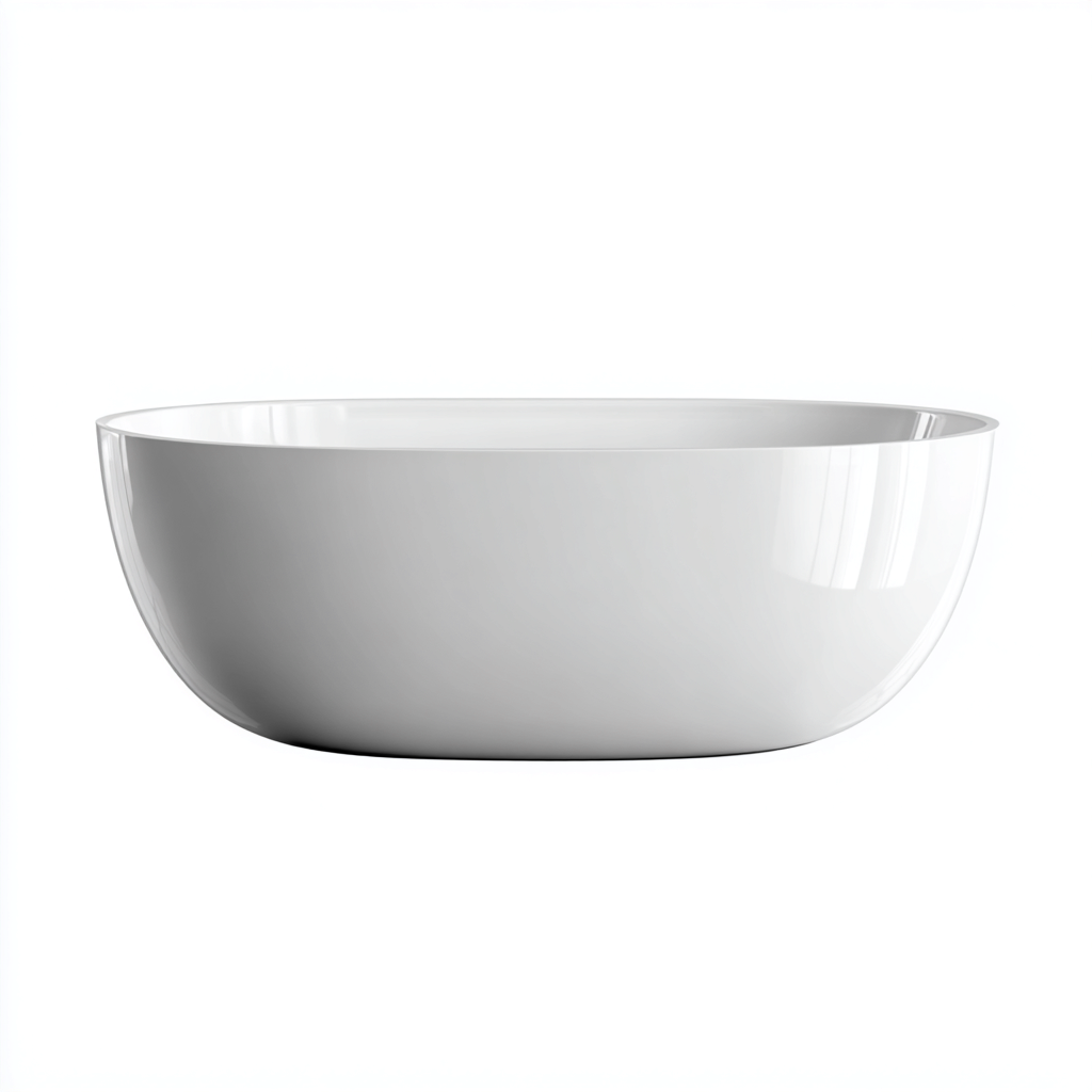 Bañera independiente 165x74x55 cm - blanca - diseño minimalista para baño-Javoraiahouse