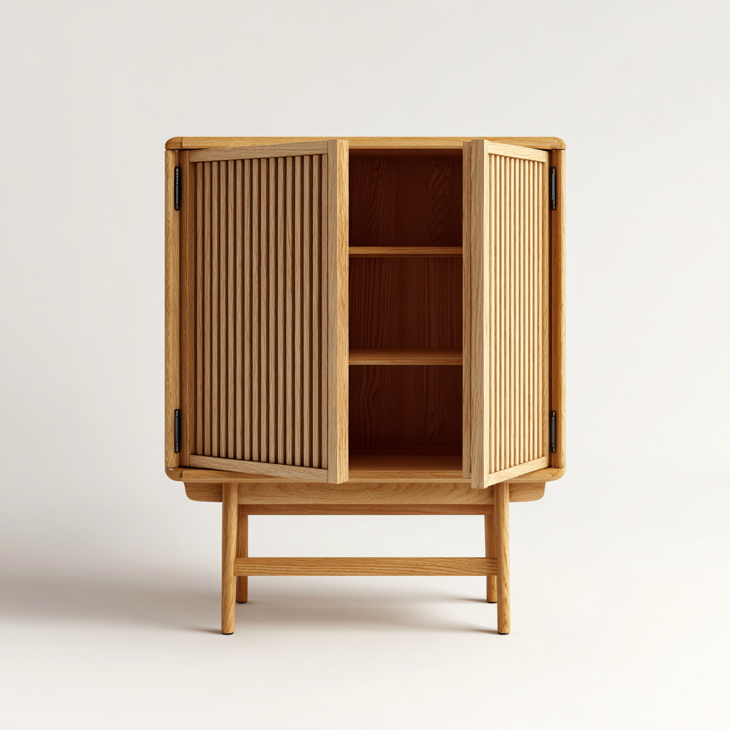 Armario de cocina 70x40x100 cm - madera - diseño natural con puertas abatibles-Javoraiahouse