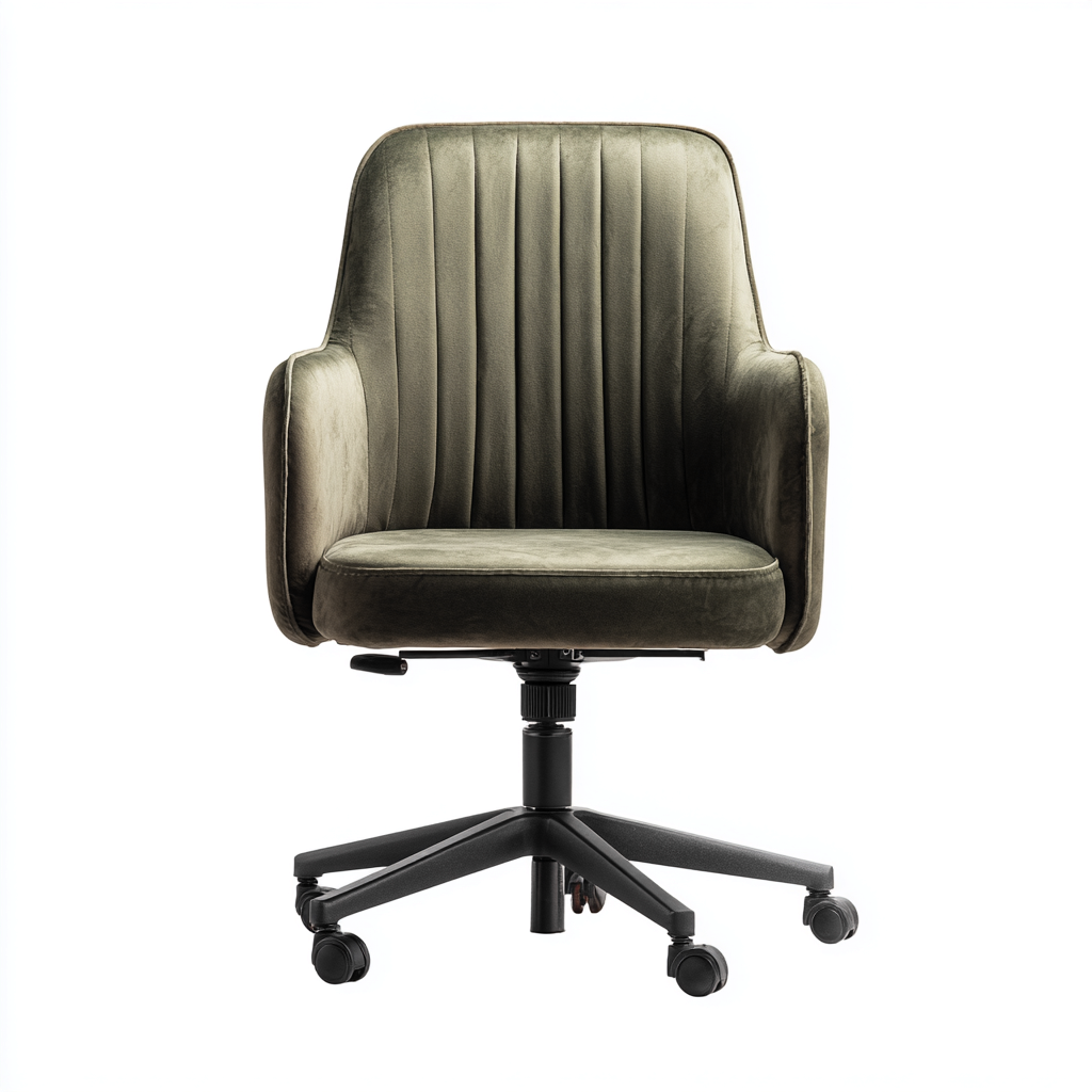 Silla de oficina terciopelo 63x62x92 cm verde diseño moderno-Javoraiahouse