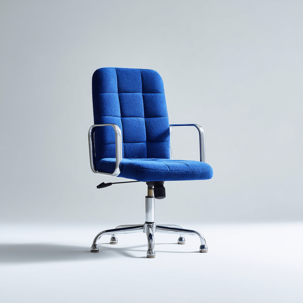 Sillas de oficina tapizada 60x55x100 cm azul - diseño moderno-Javoraiahouse