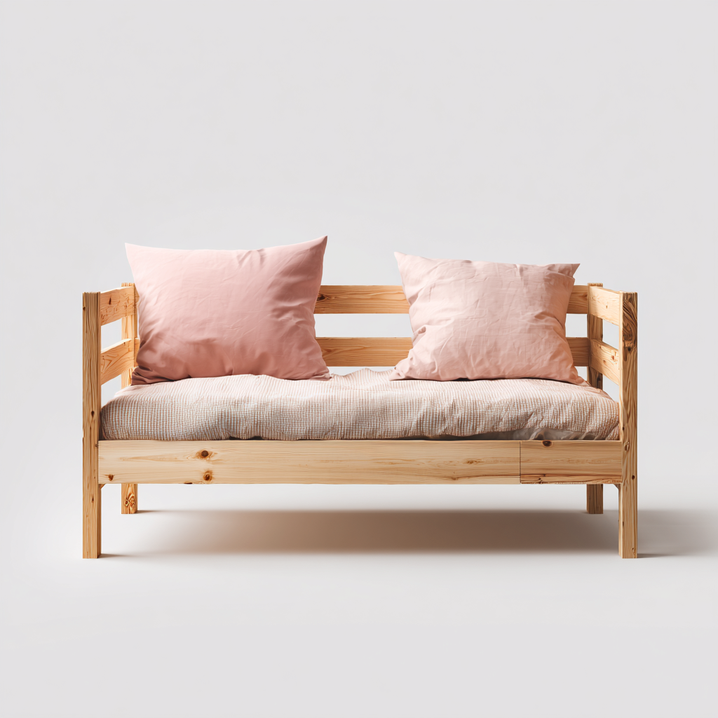 Sofás cama madera maciza 190x80x85 cm - madera natural - diseño nórdico para salón-Javoraiahouse