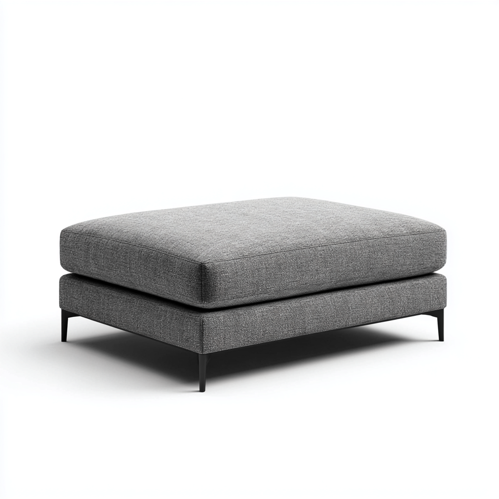 Reposapiés tela 90x60x42 cm gris moderno-Javoraiahouse