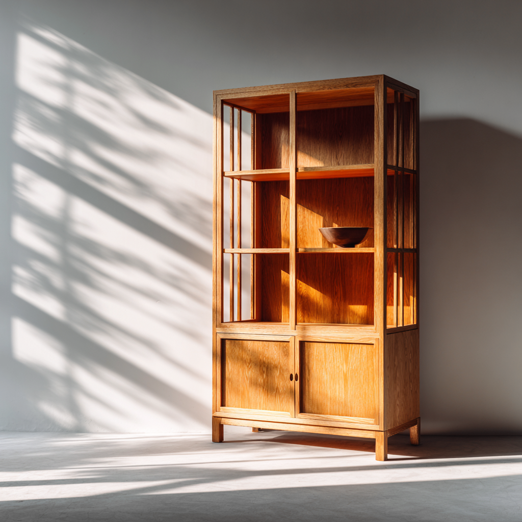Estantería de madera 90x35x185 cm - color natural - diseño abierto-Javoraiahouse