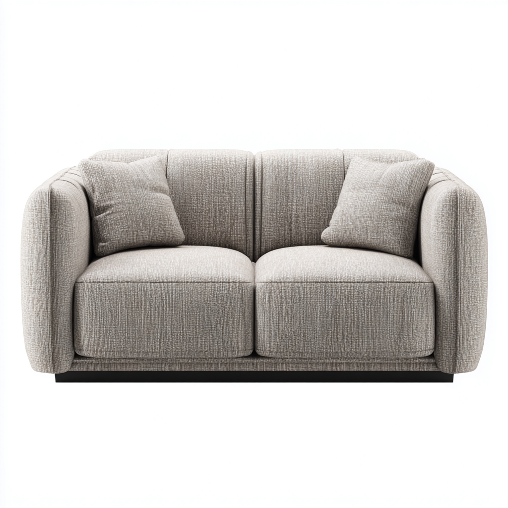Sofá de 2 plazas tela 150x90x78 cm - beige - estilo contemporáneo-Javoraiahouse