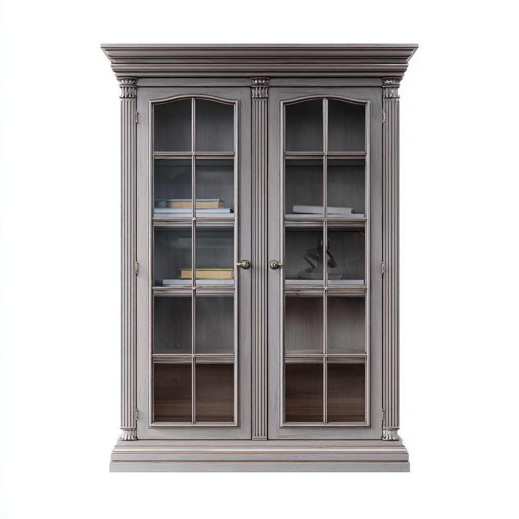 Armario de cocina madera 100x40x180 cm gris para cocina clásico - diseño elegante-Javoraiahouse