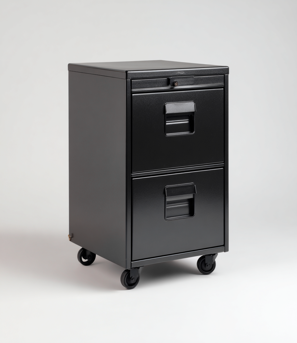 Archivadores metal 45x40x72 cm negro - para oficina - diseño moderno-Javoraiahouse