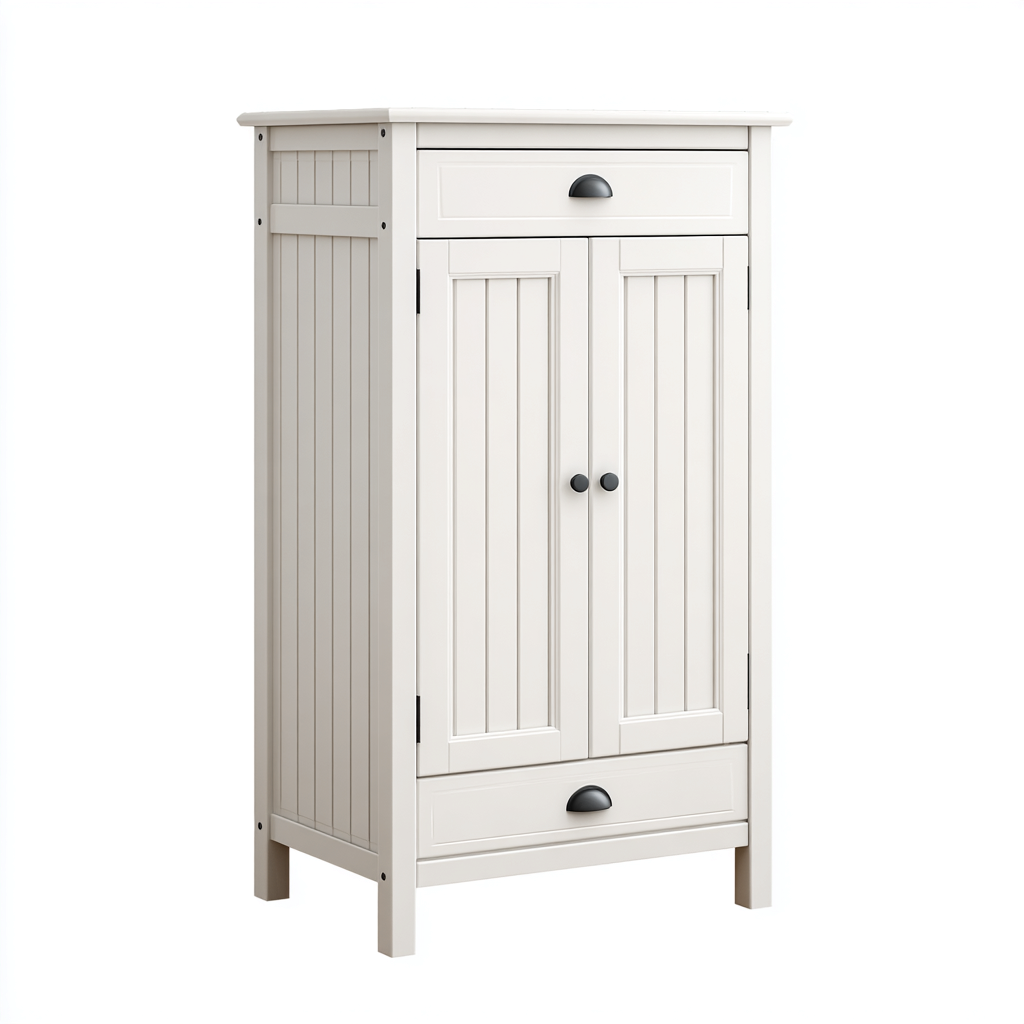 Armario de cocina madera 80x40x130 cm blanco para cocina estilo clásico - diseño funcional-Javoraiahouse