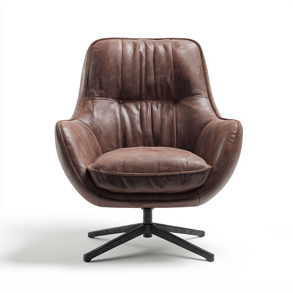 Sillas de oficina tapizado efecto cuero 70x72x95 cm - marrón - diseño envolvente-Javoraiahouse