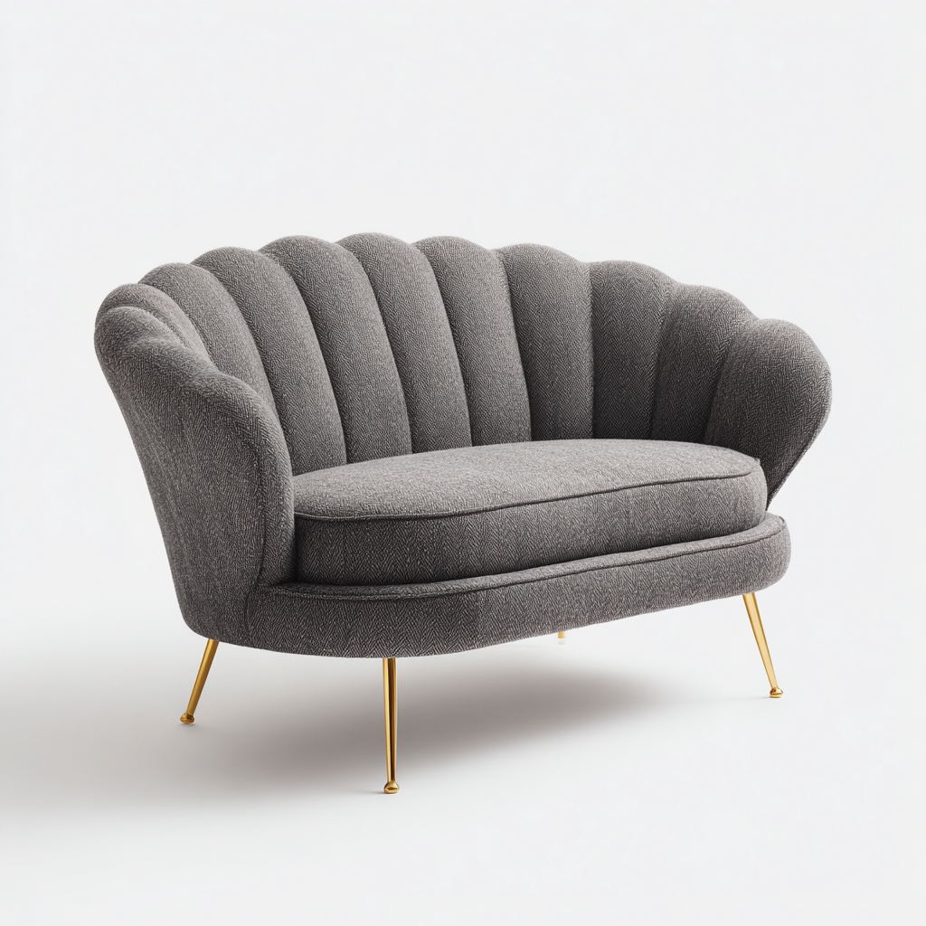 Sofás de 2 plazas tapizado 150x80x82 cm - gris - diseño elegante-Javoraiahouse
