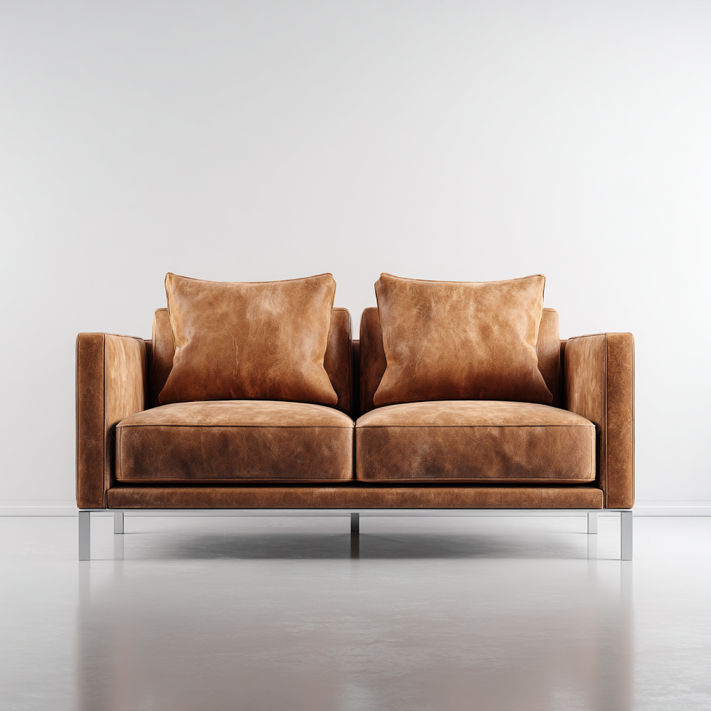 Sofás de 2 plazas tapizado 170x88x85 cm - marrón - diseño moderno-Javoraiahouse