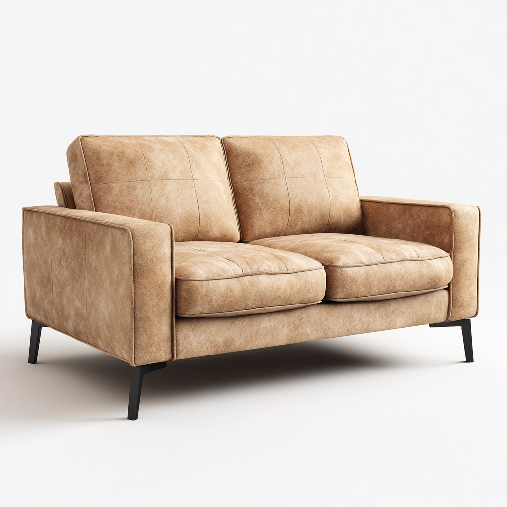 Sofás de 2 plazas 150x88x85 cm - marrón claro - diseño moderno-Javoraiahouse